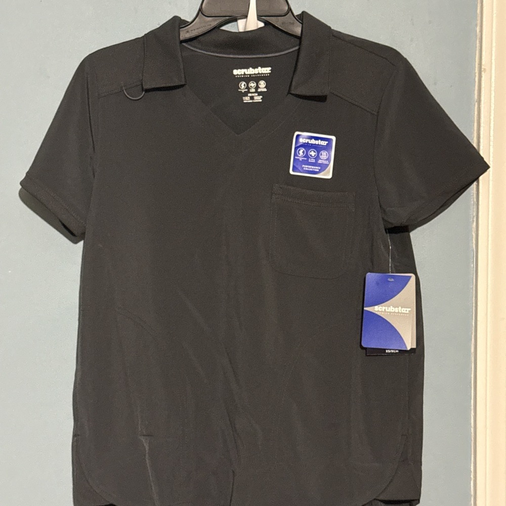 Scrubstar Black Women's Short Sleeve Top